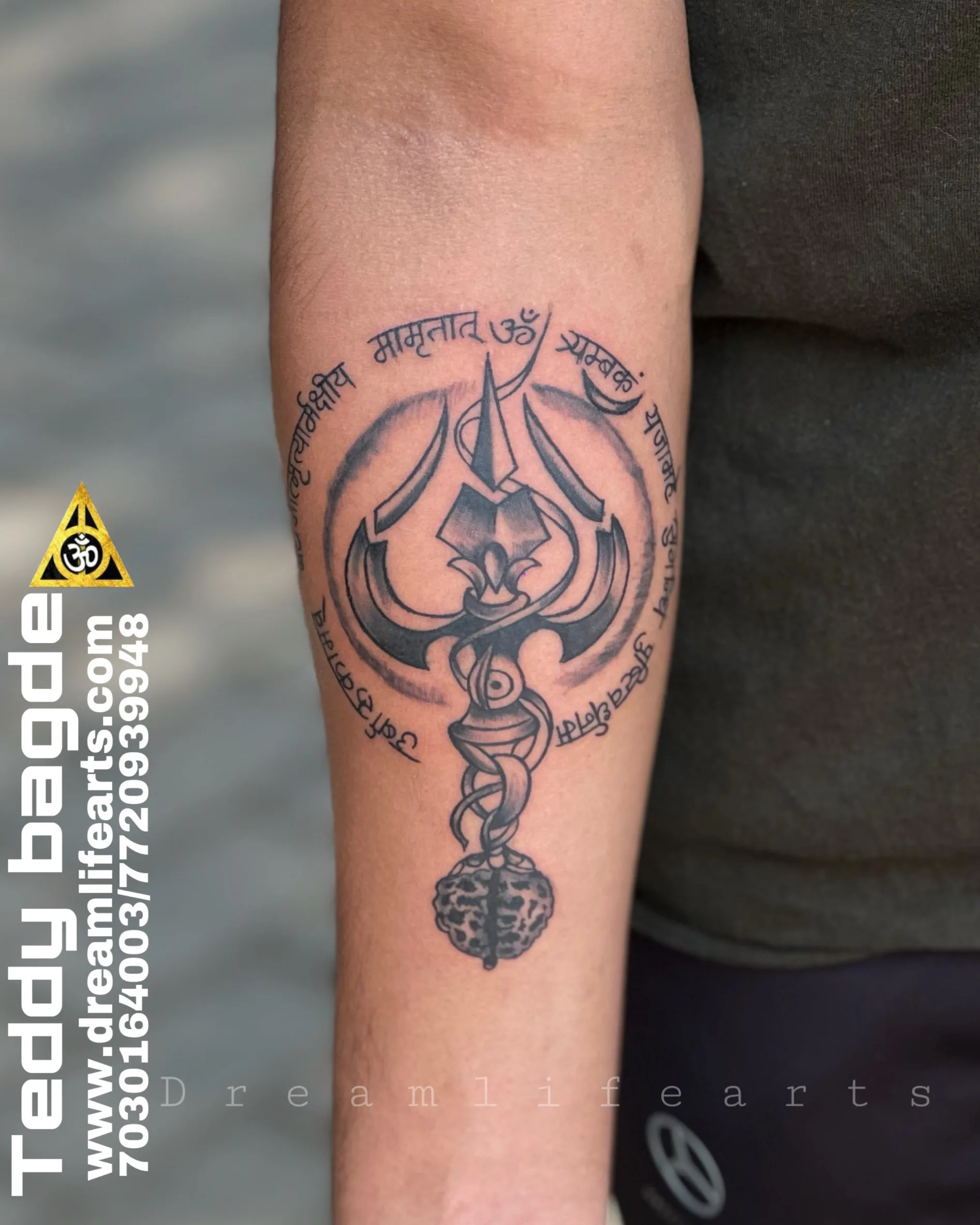 Trishul Tattoo | trishul with damru tattoo | shiva tattoo | samurai tattoo  mehsana | Hand tattoos for guys, Left hand tattoo, Forearm band tattoos