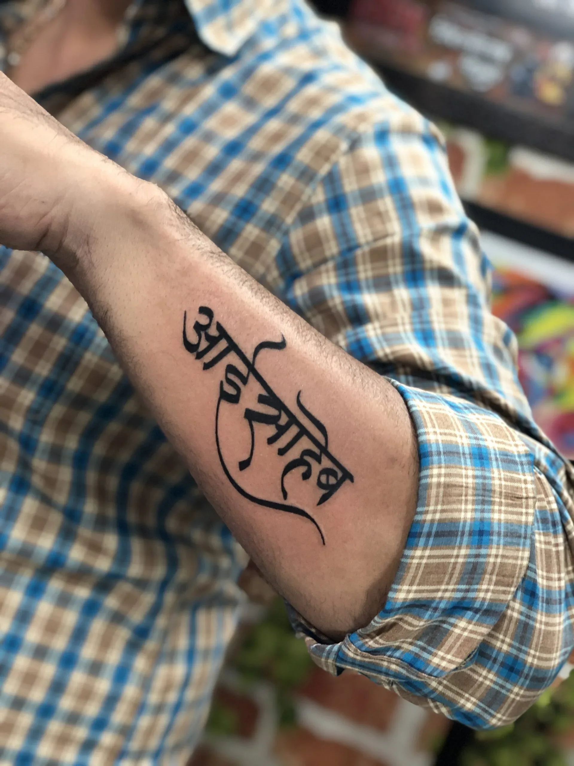 Adiyogi Tattoos - Done this marathi calligraphy name 