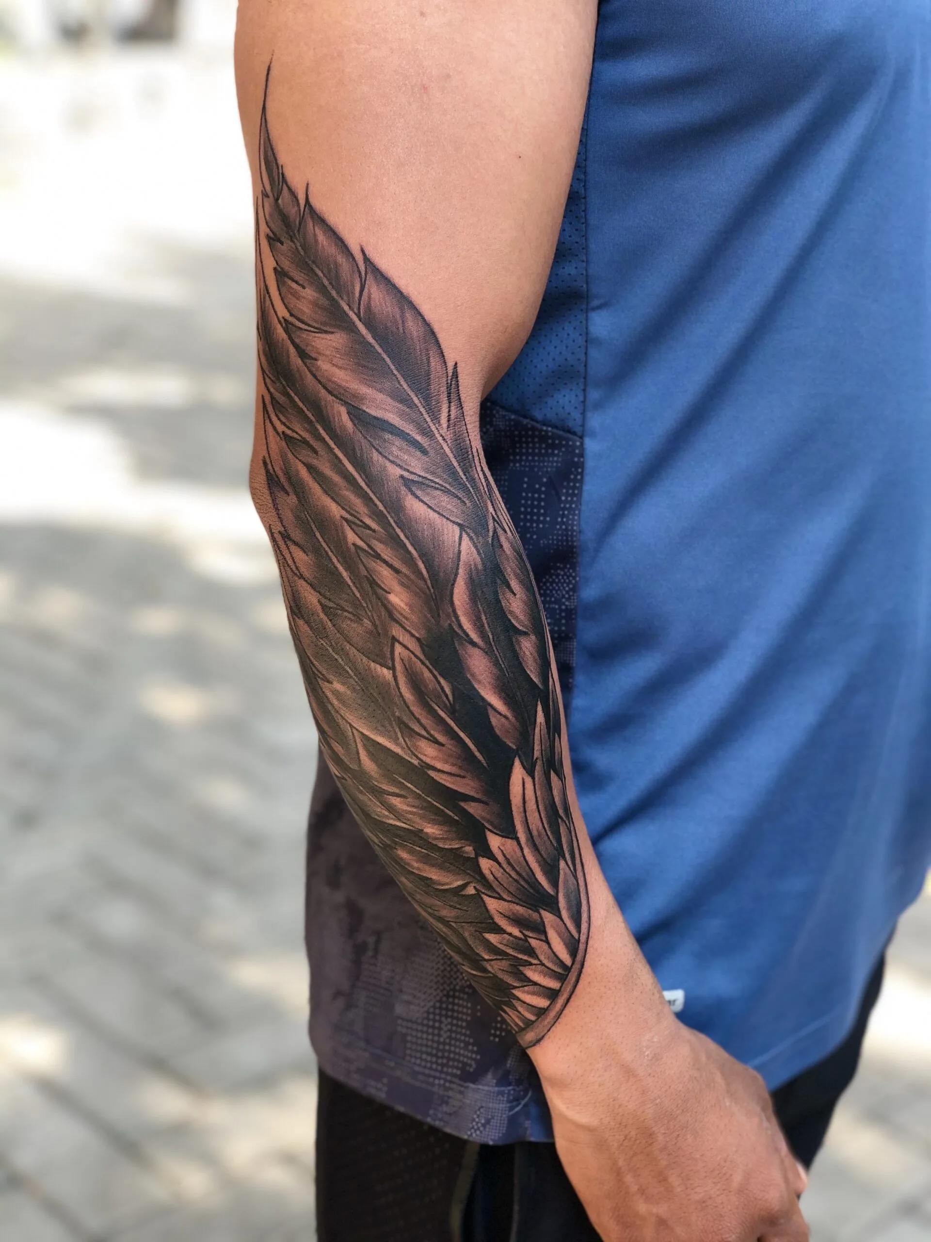 Wing tattoo done by @ni3.gautam at #signaturetattooz #wing #wingtattoo # tattoo #inked #ink | By Signature tattoozFacebook